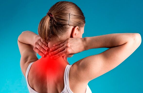 Woman worried about cervical spondylosis
