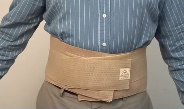 Corset to relieve back pain